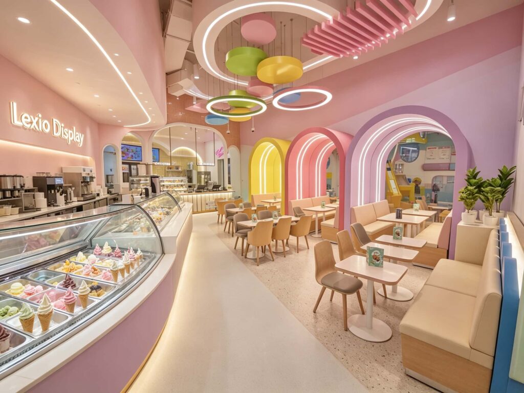 How hanging rings make your ice cream shop pop