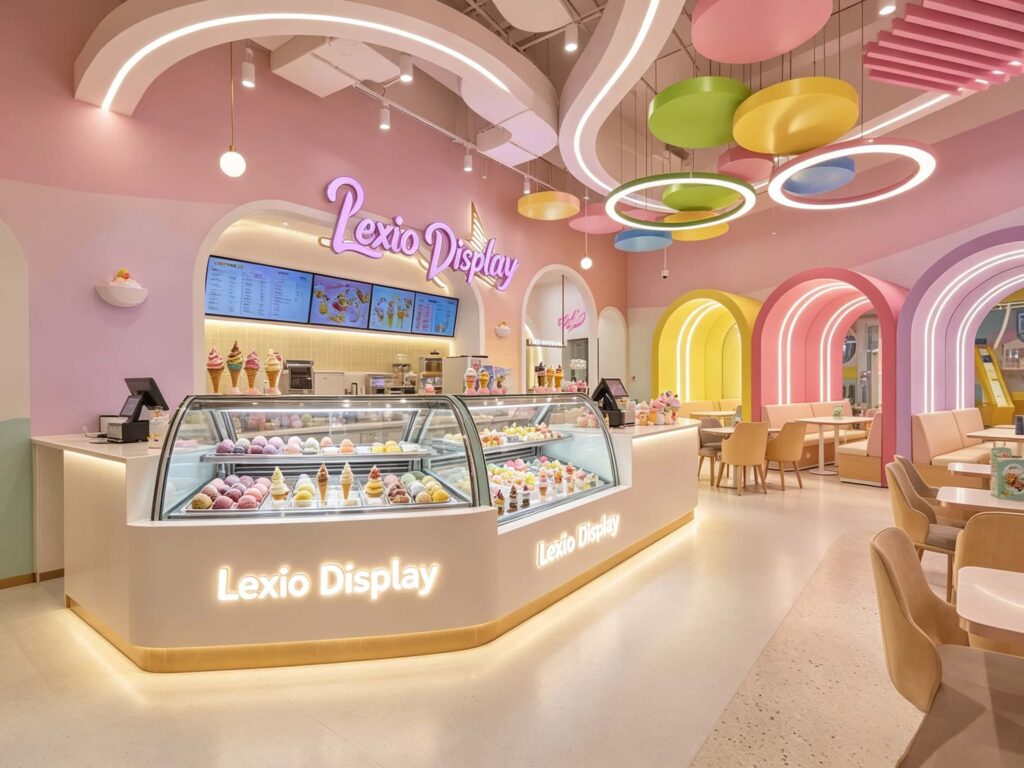 How hanging rings make your ice cream shop pop