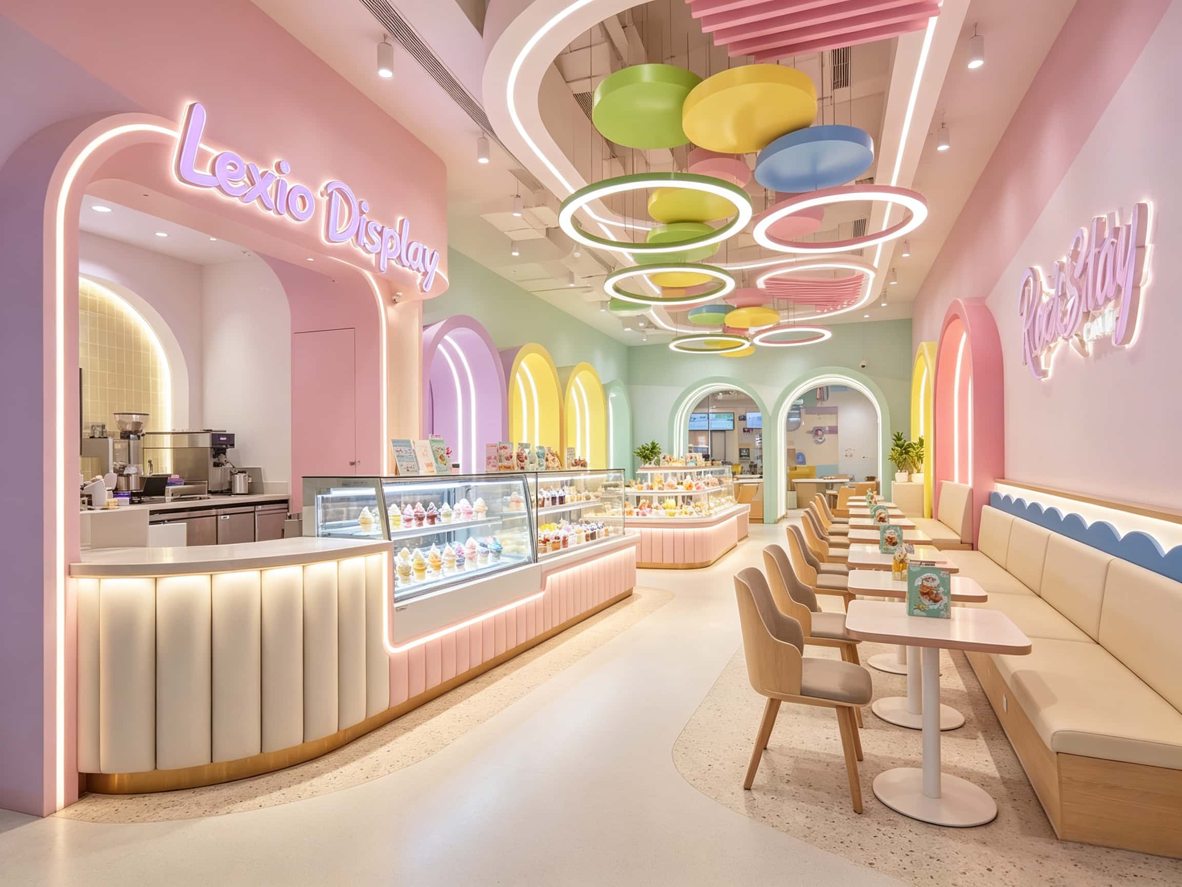 How hanging rings make your ice cream shop pop
