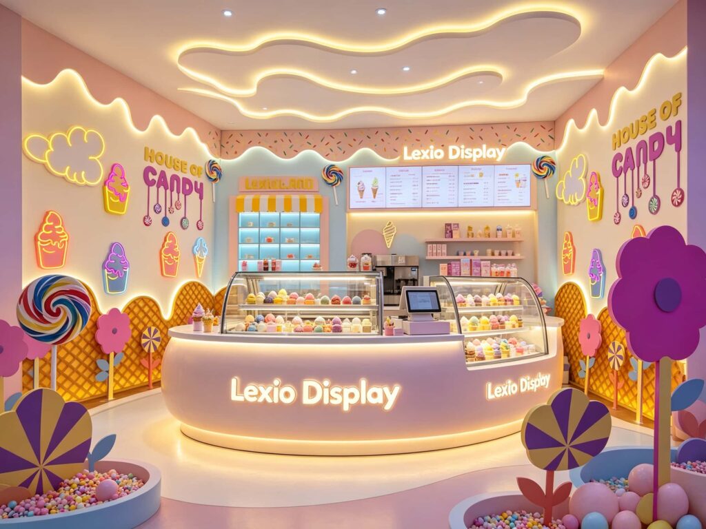 Wave Lights and Candy Decorations for Your Ice Cream Shop