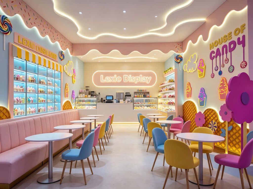 Wave Lights and Candy Decorations for Your Ice Cream Shop