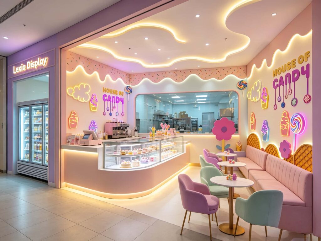 Wave Lights and Candy Decorations for Your Ice Cream Shop