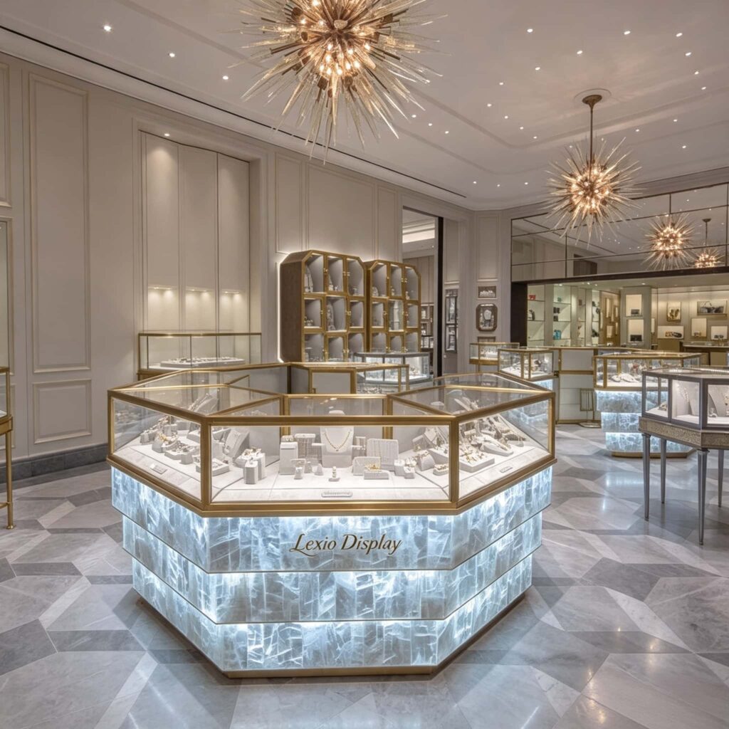 Curved Glass Display Case