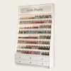 Slanted LED Nail Polish Display Rack With 6 Storage Drawers | Freestanding White Gel Color Wall Cabinet For Modern Manicure Salon