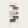 nail display stand (24) Freestanding Multi-Tier Nail Polish Display Rack With LED Logo Frame & Bottom Drawer | Mobile Wall Nail Color Shelf For Modern Nail Salons Australia & USA