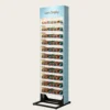 nail display stand (28) Narrow Vertical Freestanding LED Nail Polish Display Tower | Single-Sided Slim Gel Color Rack For Small Nail Studios