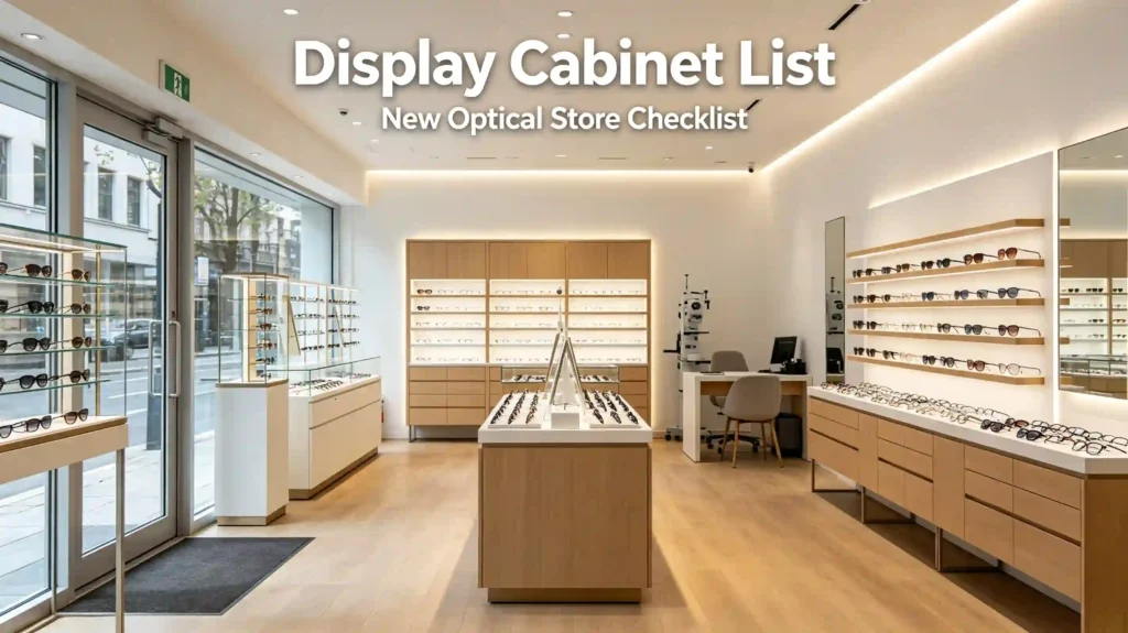 new optical store display cabinet list