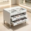 Multi-Drawer Eyewear Storage Counter | Glass Top Sunglasses Display Chest With Divided Compartments For Optical Shop Central Merchandising