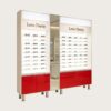 Two-Tone Red & White Modular Eyewear Wall Display Unit Sunglasses & Optical Display Cabinets