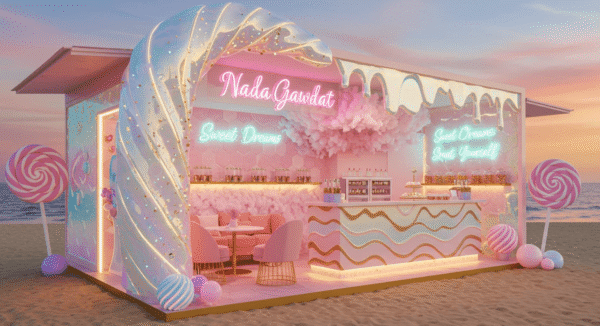 outdoor ice cream kiosk