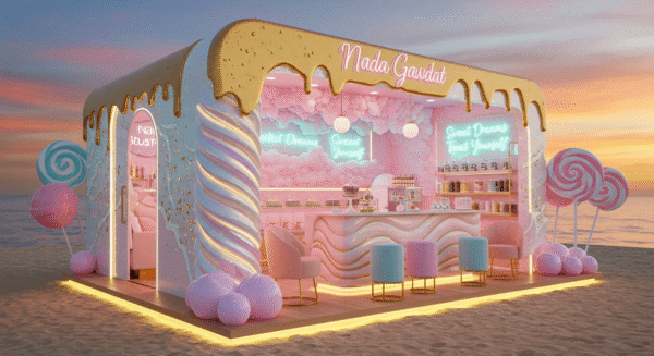 outdoor ice cream kiosk