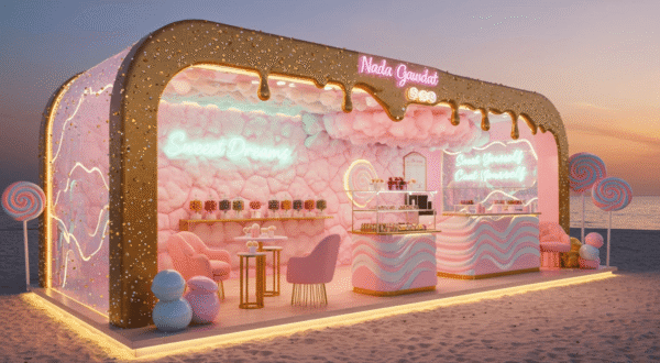 outdoor ice cream kiosk
