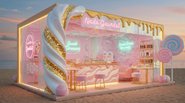 outdoor ice cream kiosk