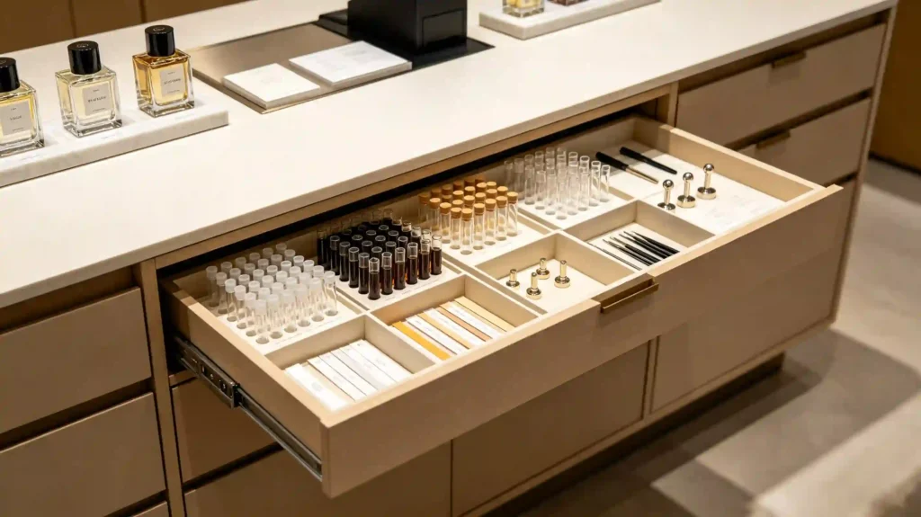 perfume display cabinet