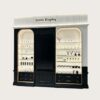 Custom Black White Two-Tone Arched Display Wall Cabinet | Vintage Fragrance Body Care Showcase