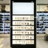 Wholesale Black Perfume Display Wall Cabinet | Open Fragrance Showcase With LED Shelves For Cosmetic Shop
