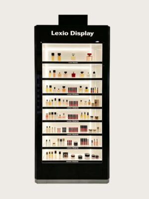 perfume display cabinet (4) Wholesale Black Perfume Display Cabinet | Freestanding Fragrance Shop Showcase With Full Interior