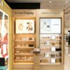 perfume display showcase (12) Custom Dual Perfume Display Wall Cabinet | Luxury Boutique Combined Showcase With LED