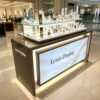 Custom Skincare Counter Display Table | Luxury Spa Facial Treatment Showcase With LED Light Box