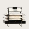 Modern Metal Frame Cosmetic Gondola Display Stand | Beauty Retail Shelving With LED For Cosmetic Store