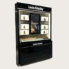 Luxury Black Gloss Perfume Wall Display Cabinet | Commercial Vertical Fragrance Showcase For Cosmetic Store