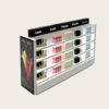 perfume gondola display (2) Wholesale Double Sided Cosmetic Island Display Cabinet | Modern White Open Shelving Retail Perfume Gondola With LED Light Box
