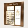 perfume gondola display (22) Wholesale Stainless Steel Perfume Wall Display Unit | Fragrance Showcase With Dual Side LED Poster For Stores