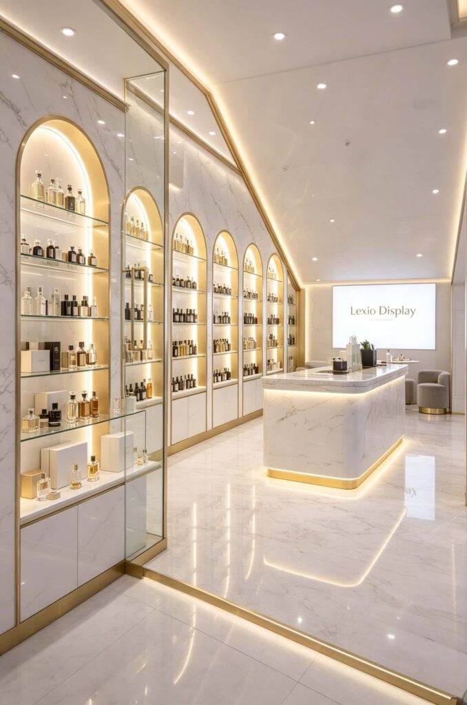 Island Counters for Modern Perfume Stores