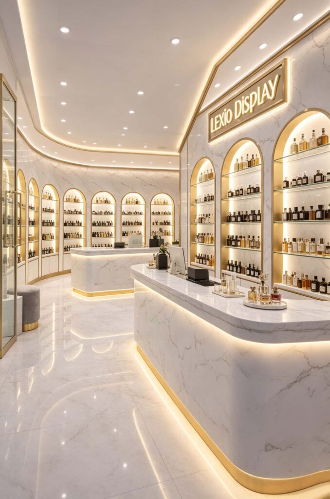 Island Counters for Modern Perfume Stores
