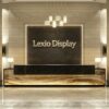 reception desk (5) Two-Tier Linear Onyx Marble Reception Counter | Factory Custom Layered Front Desk For Luxury Hotel Lobby