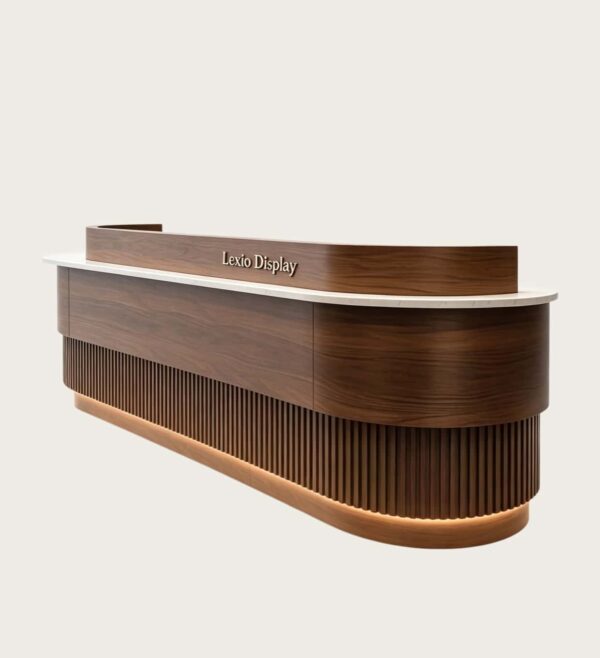 Walnut Wood Reception Desk