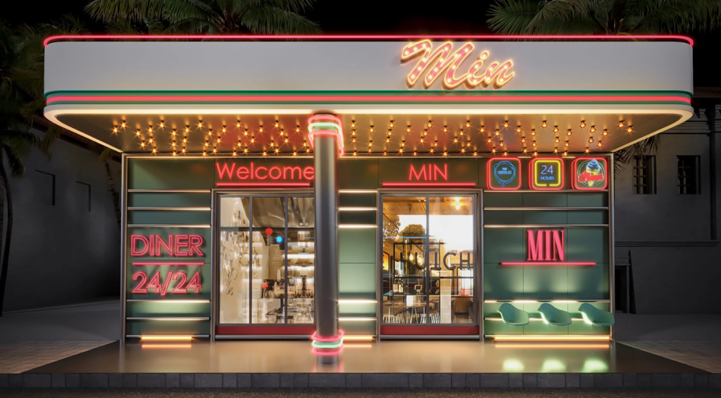 retro coffee store design