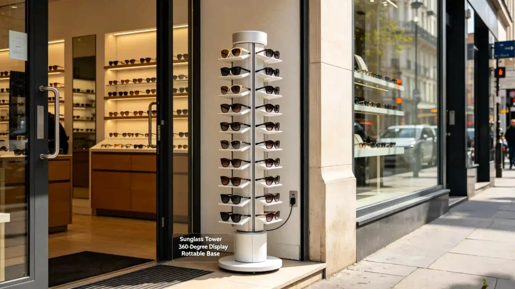 sunglasses tower display cabinet