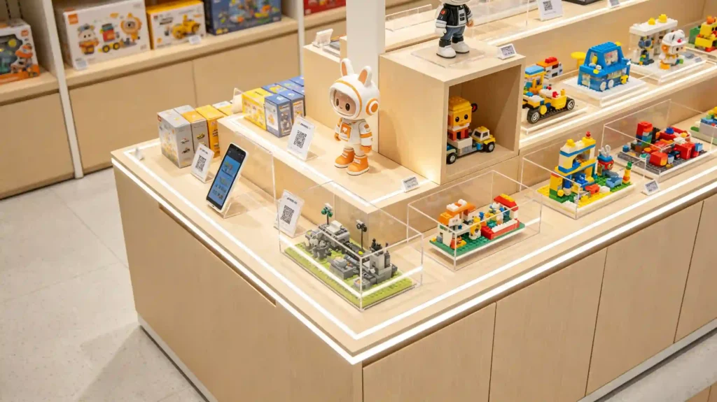toy store display cabinet