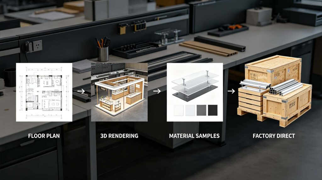 How to buy custom boutique fixtures from a factory direct?