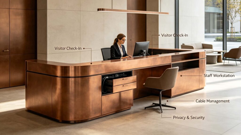 Copper Reception Desk