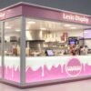 Custom Pink Ice Cream Kiosk with Full Commercial Kitchen | Freestanding Mall Dessert Retail Booth