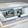 ICE CREAM KIOSK (40) Custom Blue Drip Design Ice Cream Kiosk with Gelato Display Case | Modern Mall Food Retail Booth