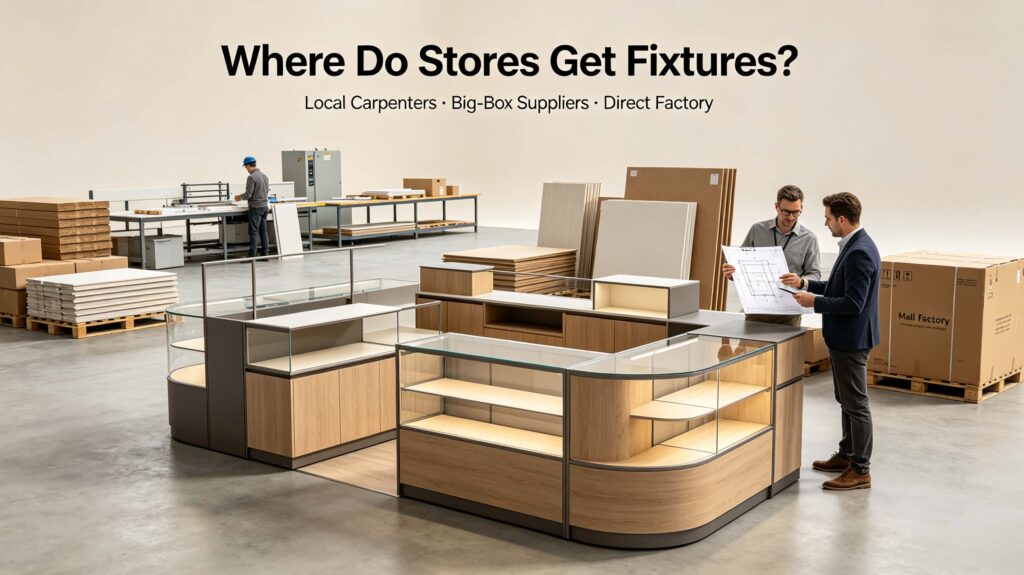 Where do stores get their fixtures?