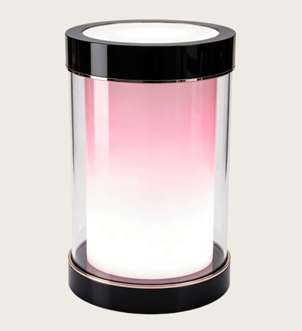 column display cabinet (14) Soft Glow Cylindrical Nightstand Lamp | Elegant Pink Gradient Desk Lamp for Bedroom