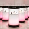 column display cabinet (15) Premium Decorative Glass Accent Lamp | Modern Luxury Cylindrical Table Light for Living Room