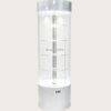 Wholesale Rotating Cylindrical Glass Jewelry Display Cabinet | LED Illuminated Round Tower Showcase with Lock & Wheels