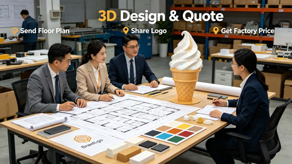 custom fiberglass display design and quote