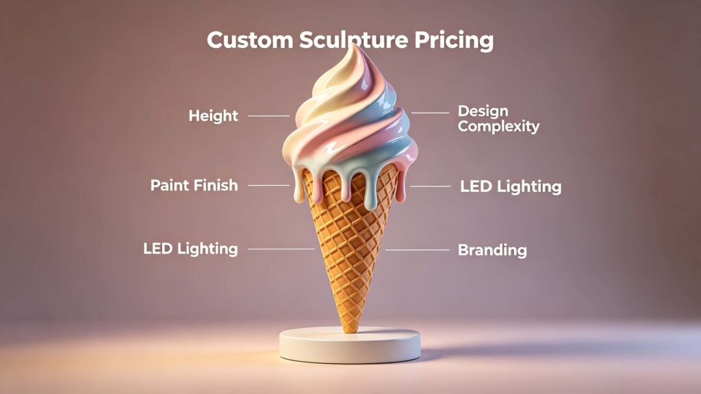 custom fiberglass ice cream cones price