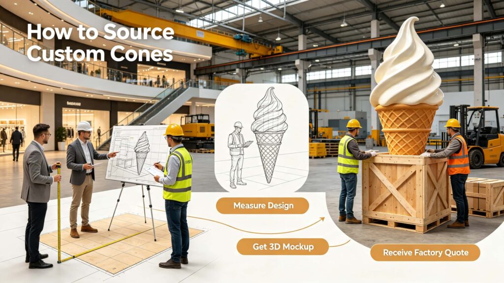 how to source custom ice cream cones