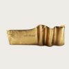 reception desk (19) Custom Wavy Gold Leaf Reception Desk | Luxury Curved Irregular Front Counter for Boutique & Office Lobby