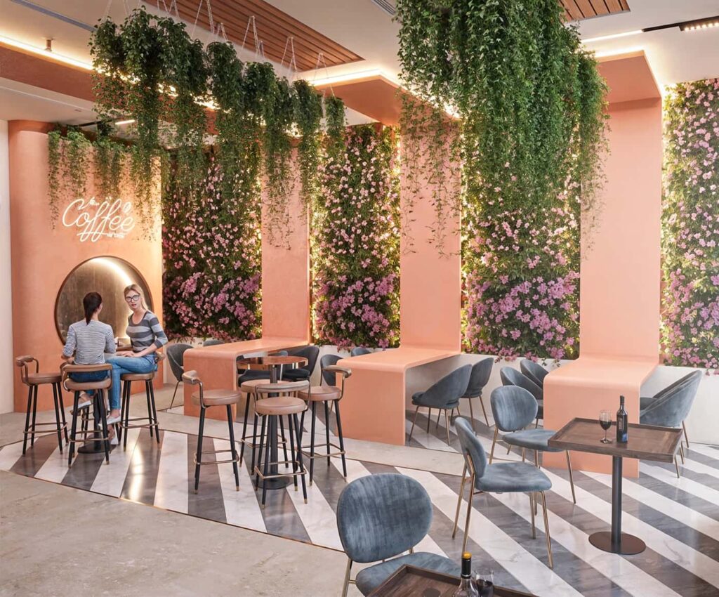 Small Coffee Shop Fit-out with Arched Feature Walls