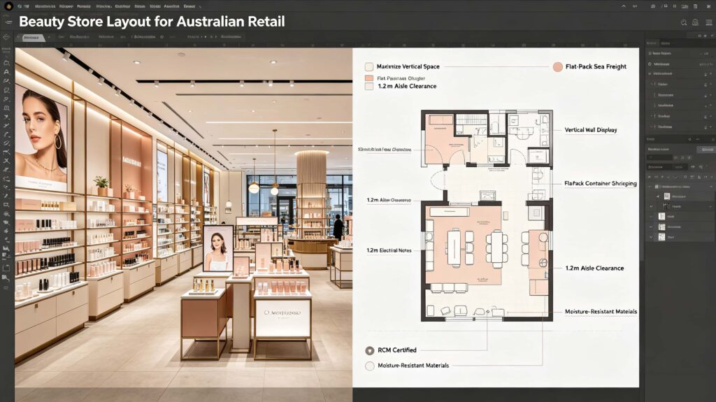 How to design a beauty store layout for Australian retail spaces?