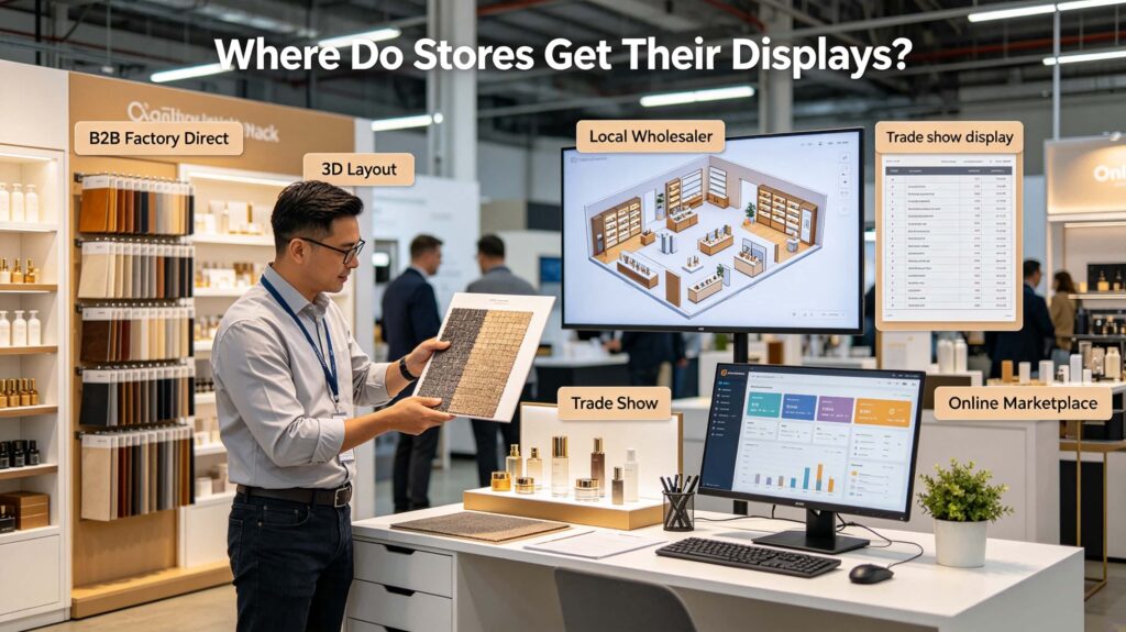 Where do stores get their displays?