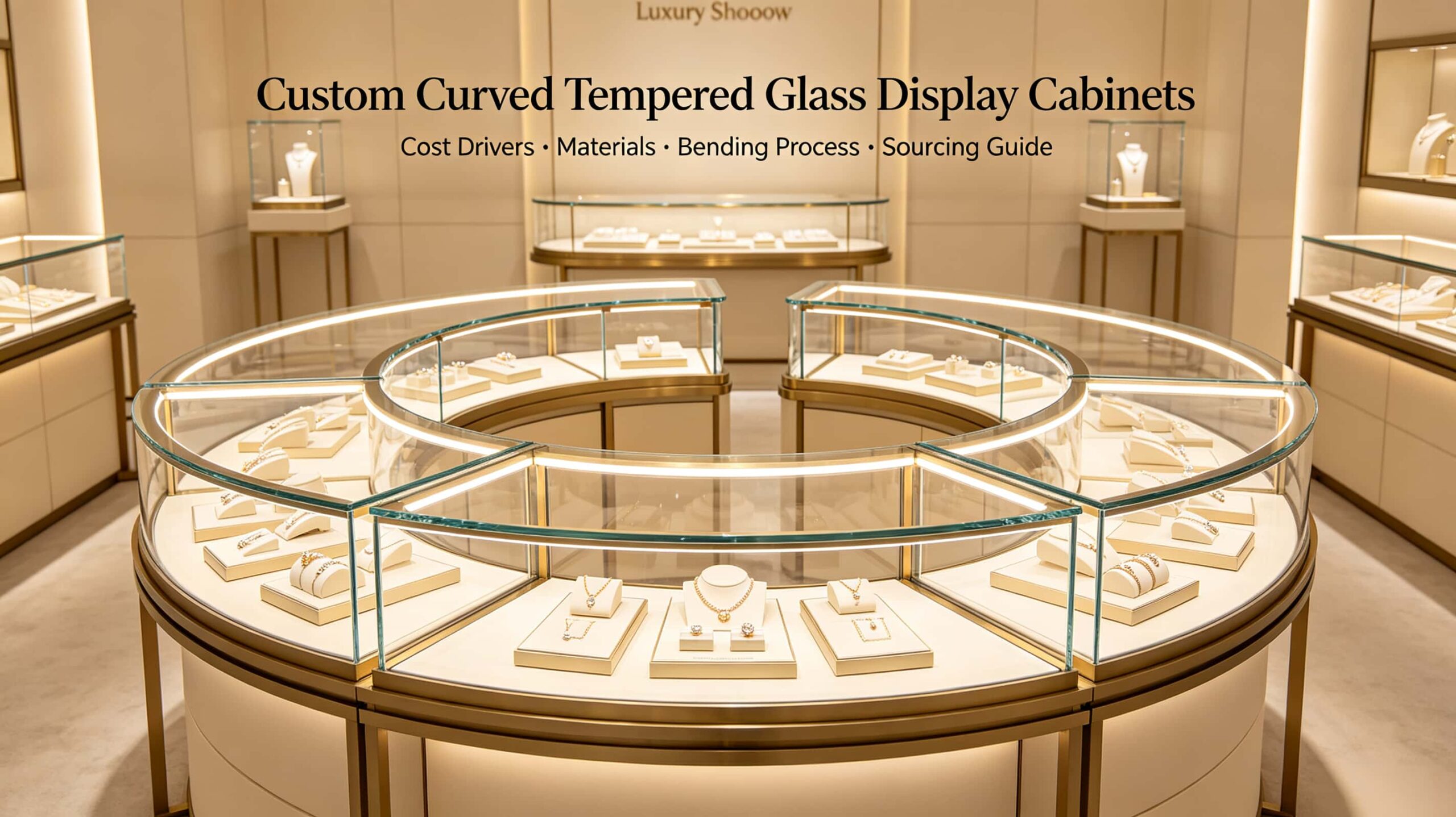 Curved Tempered Glass Display Cabinet: A Complete B2B Cost & Material Guide